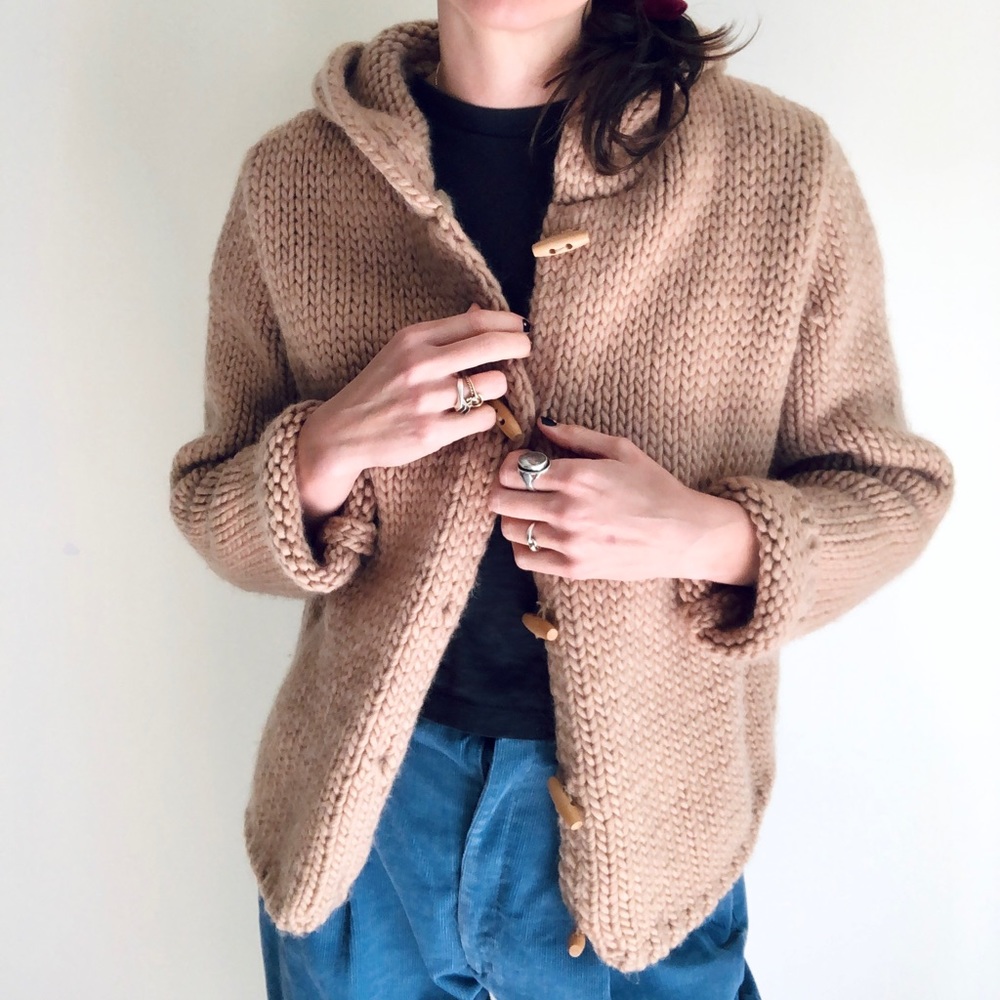 Chunky knit 100% wool cardigan - Picture 3 of 16